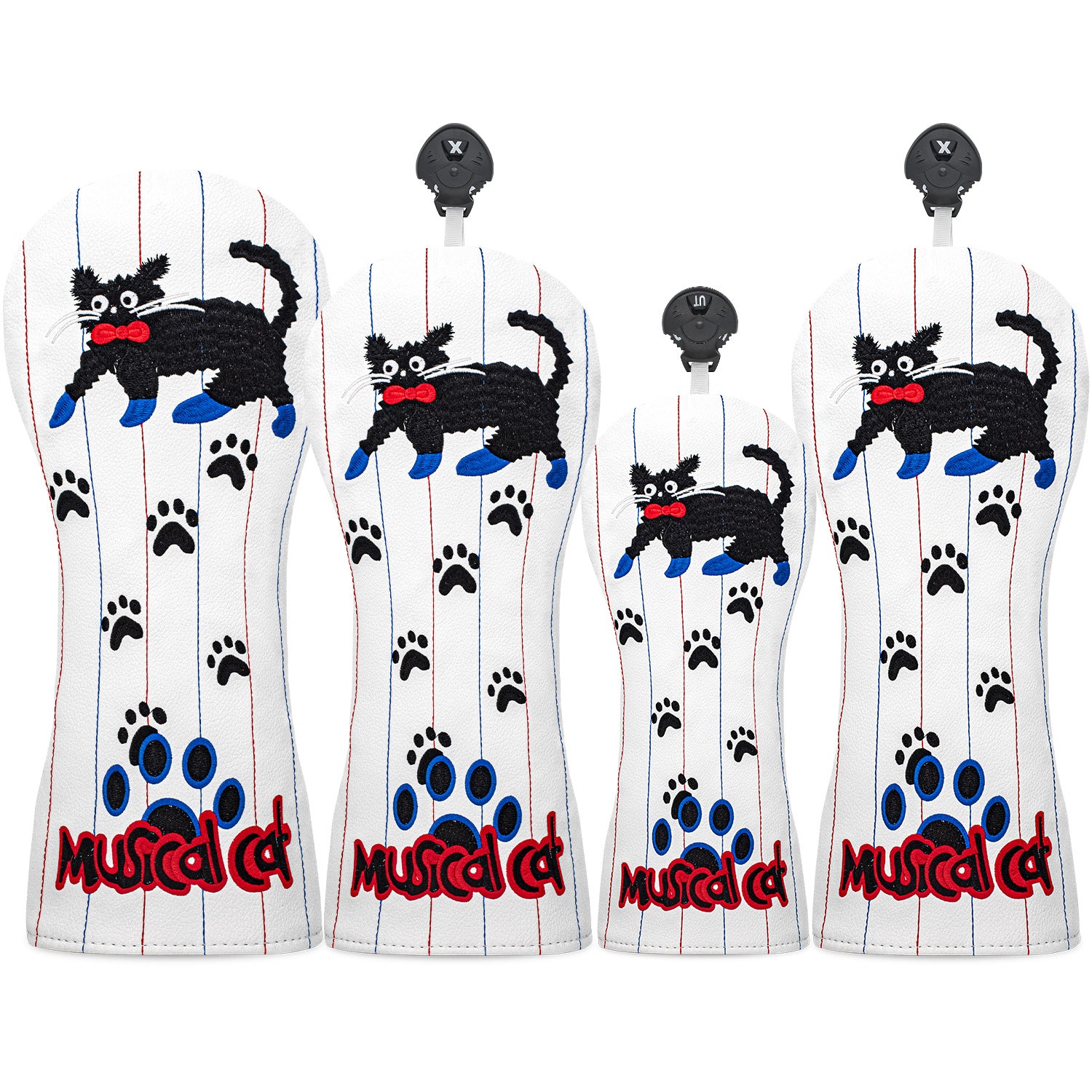 Cartoon Musical Cat Golf Club Head Covers
