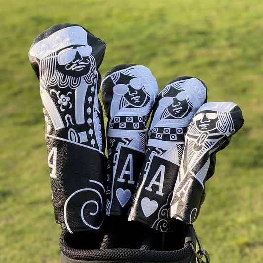 Golf Headcovers Embroidery Driver Cover Fariway Wood Headcover Hybrid Head Covers Leather Golf Club Covers for Most Brand