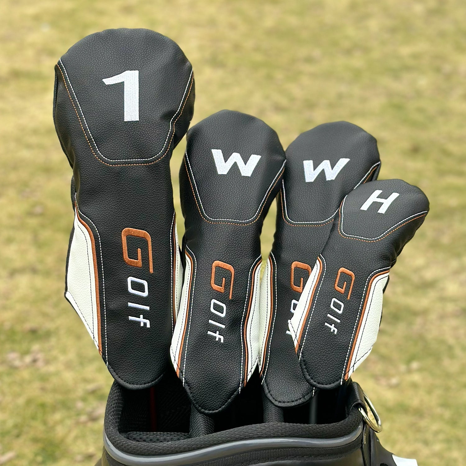 Sports Style Golf Club Covers for Women Men - Premium PU Leather