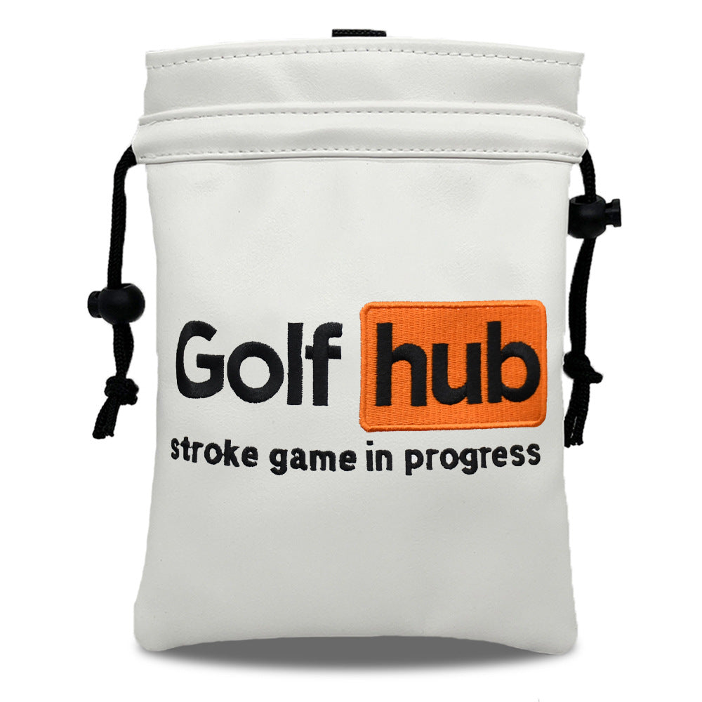 Golf Valuables Pouch,Golf Pouch Bag with Drawstrings Golf Tee Bag Pouch