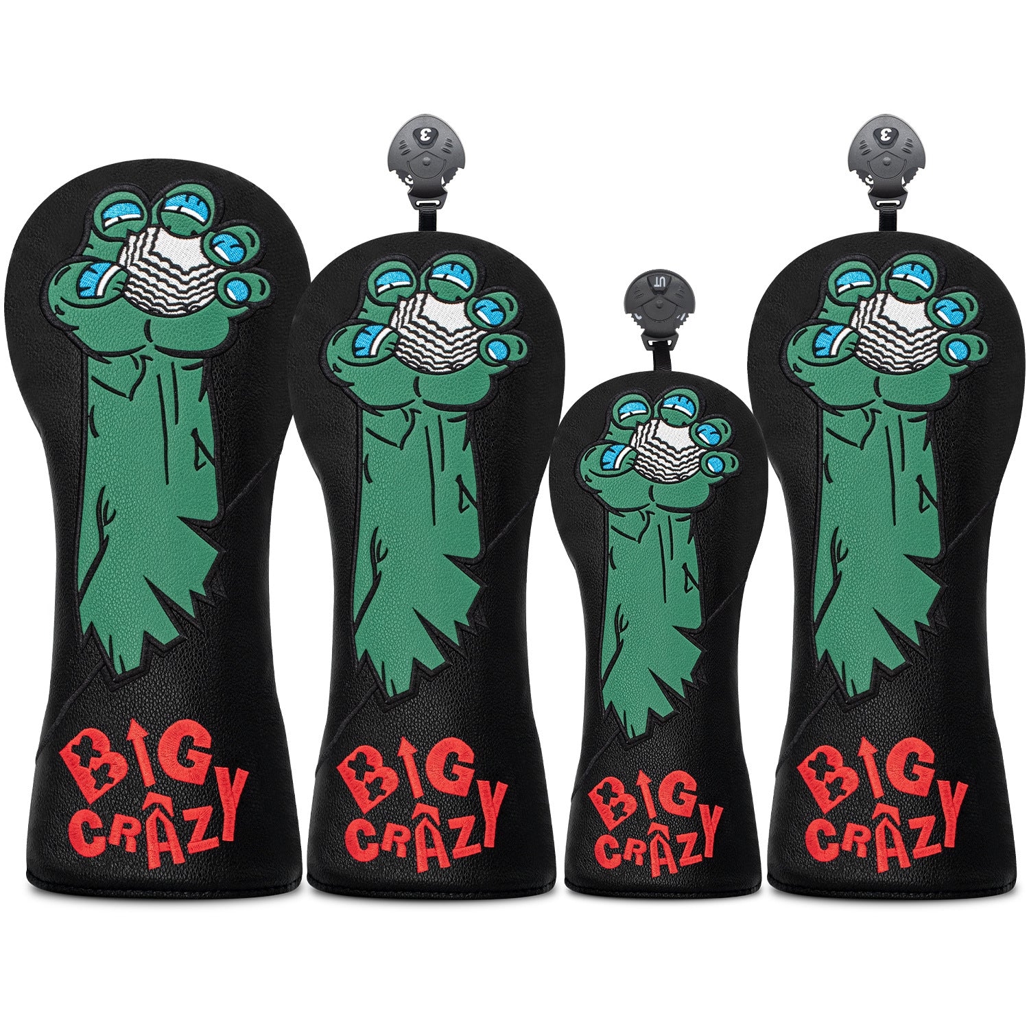 Personalized Golf Head Monster Claw Embroidery Covers for Men Women