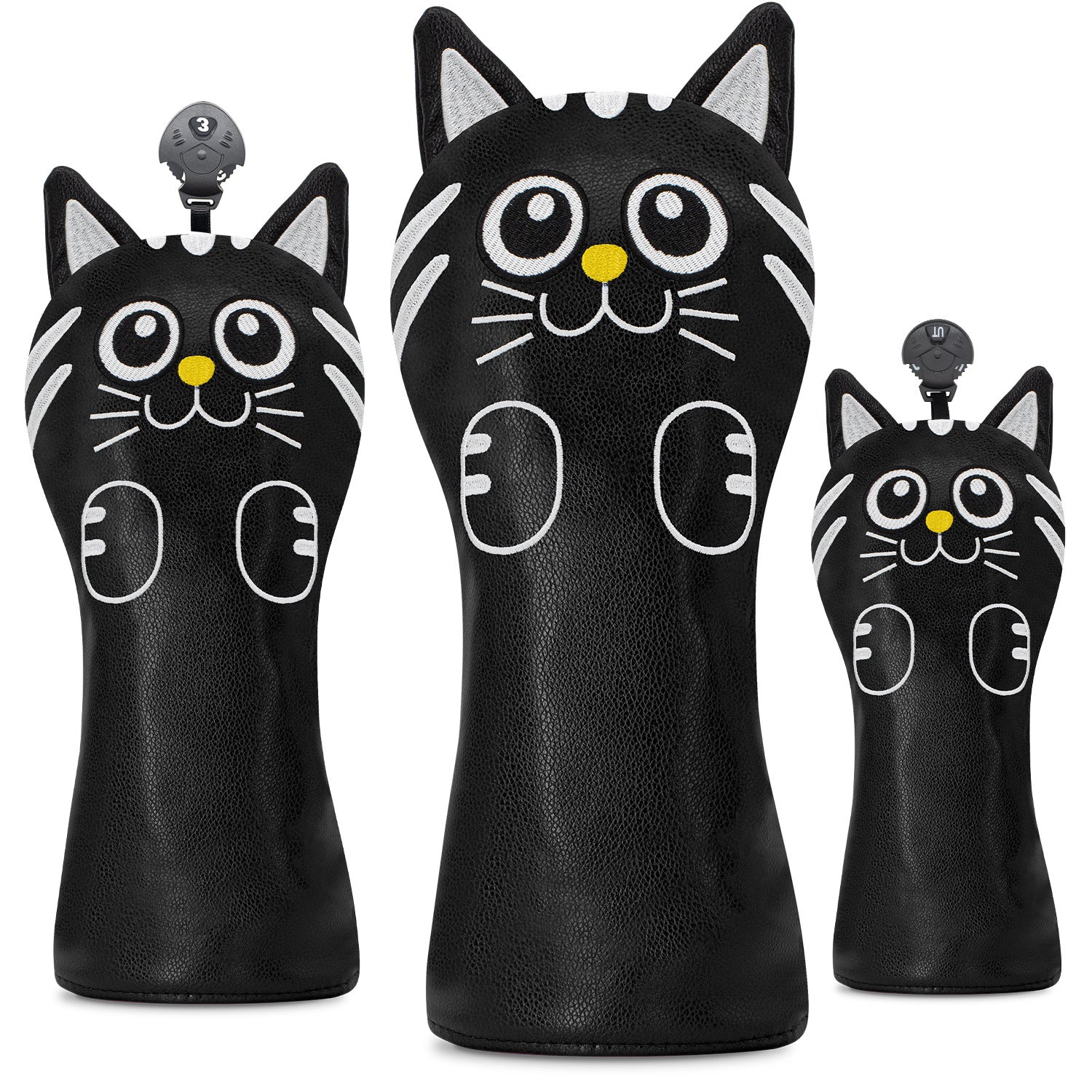 Cute Cartoon Cat Golf Club Head Covers  for Men Women