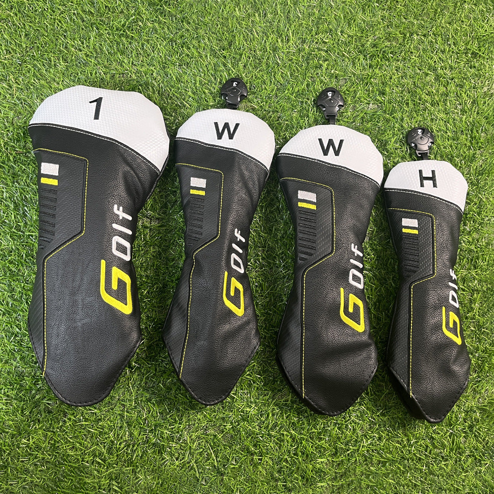 Fashion Embroidered Sports Golf Headcover Premium PU Leather