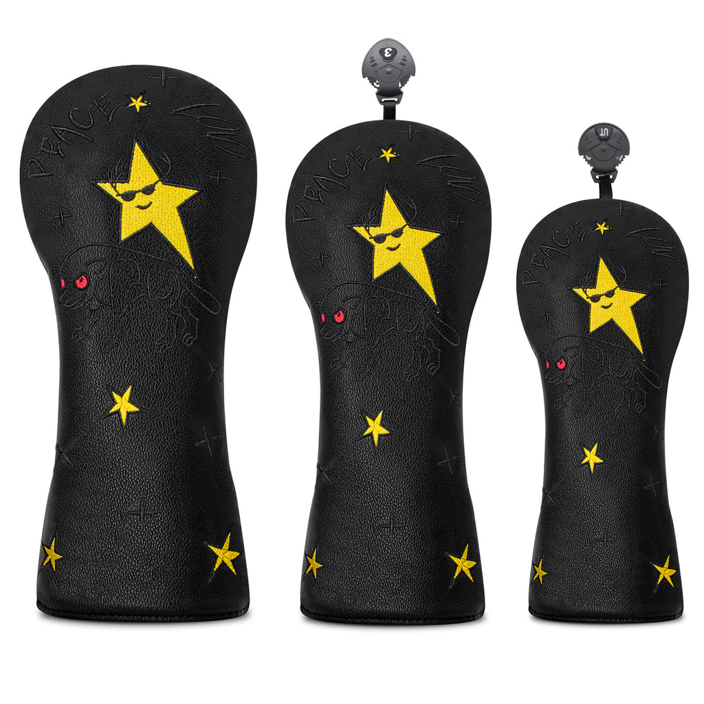 Five-Pointed Star Embroidery Golf Club Covers