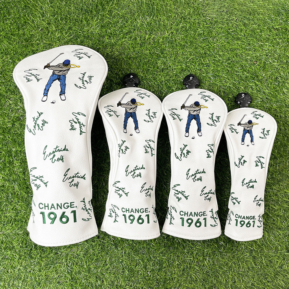 Golf Embroidery Funny Golf Head Covers Premium Funny Driver Headcover, 3 Wood Headcover (Fairway Wood Head Cover), Hybrid Headcover fits for All Brand