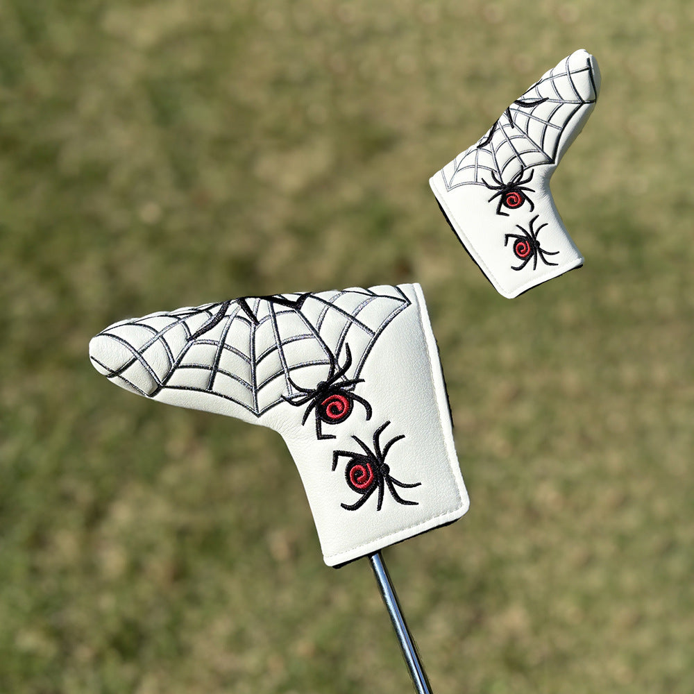 Personalized Spider-Man-themed blade putter headcovers