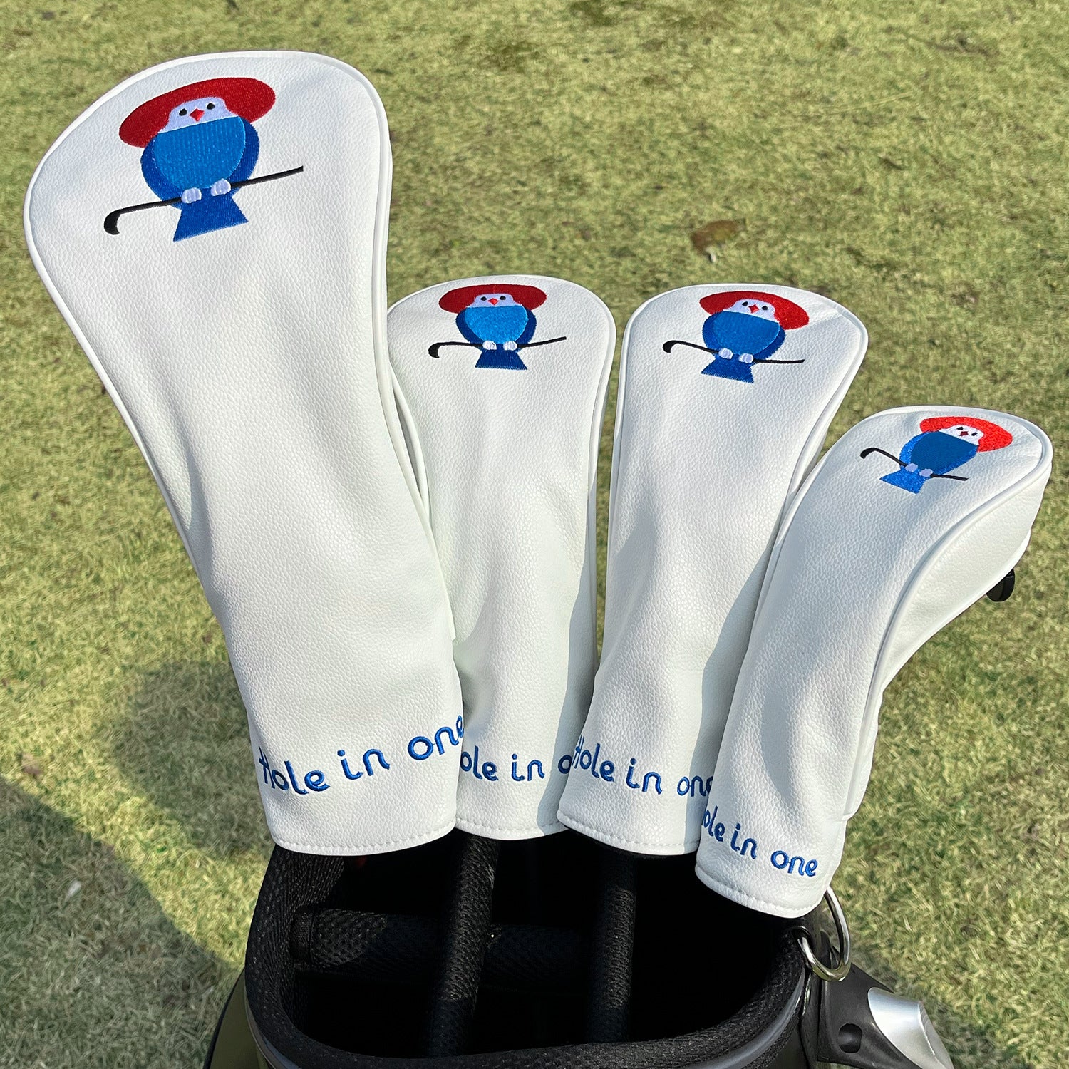 Birdie Headcover with "Hole in One" Embroidery