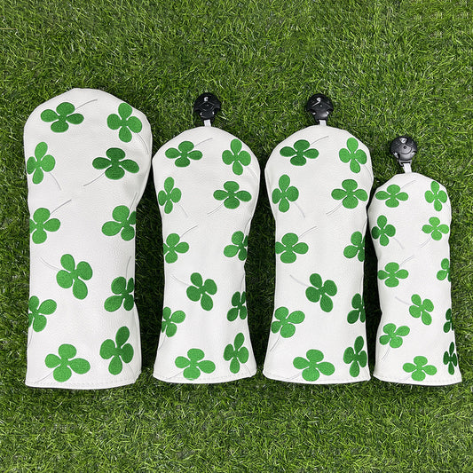 Golf Headcovers Live Lucky Golf Driver Covers Advanced Embroidery Fairway Wood  Premium Leather Shamrock Golf Club Covers