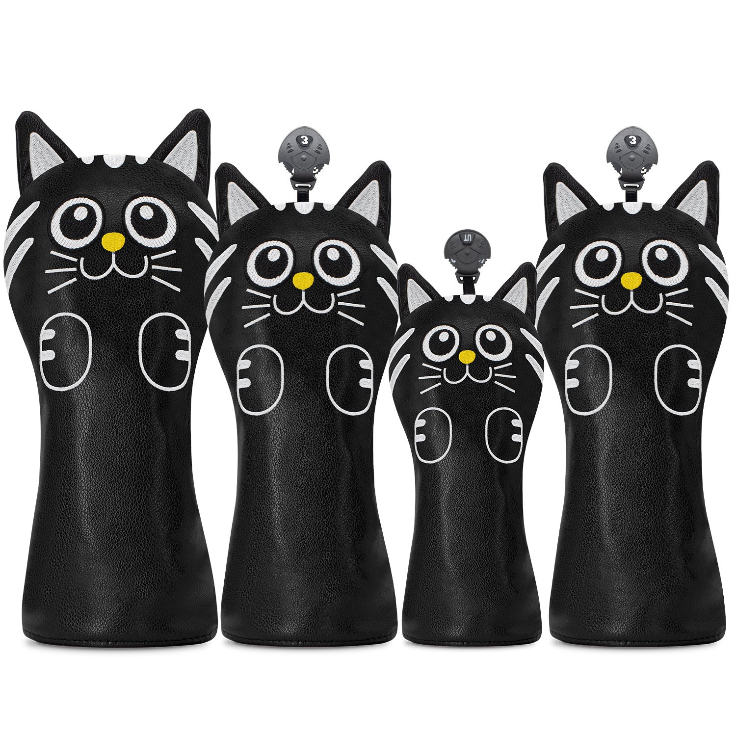 Cute Cartoon Cat Golf Club Head Covers  for Men Women