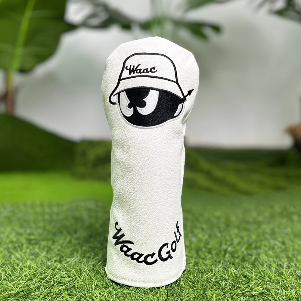 Golf Headcovers Golf Club Head Covers May The Course Be with You Style Elegant Embroidery Premium Leather Driver Fairway(FW) Wood Hybrid(UT) with Number Tags, Golf Mallet Putter Cover