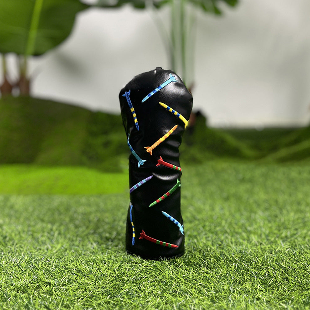 Colorful Nail Embroidered Pattern Personalised Golf Head Covers