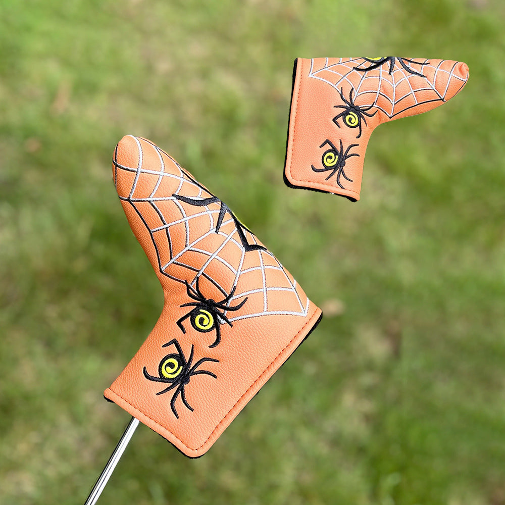 Personalized Spider-Man-themed blade putter headcovers