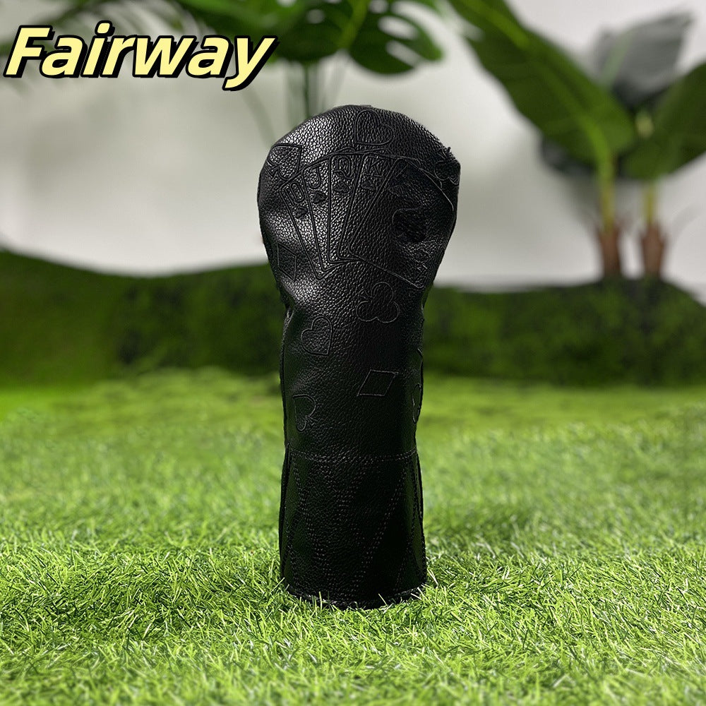 Golf Headcovers Embroidery Driver Cover Fariway Wood Headcover Hybrid Head Covers Leather Golf Club Covers for Most Brand