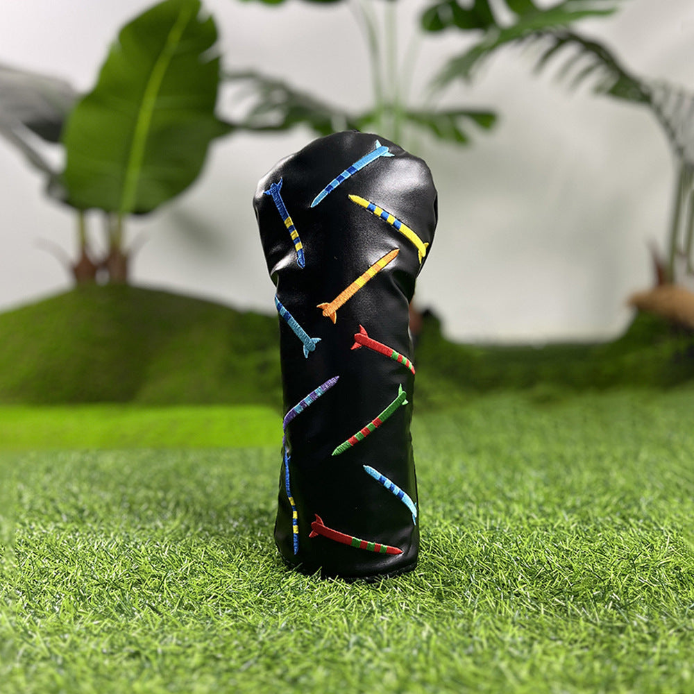 Colorful Nail Embroidered Pattern Personalised Golf Head Covers
