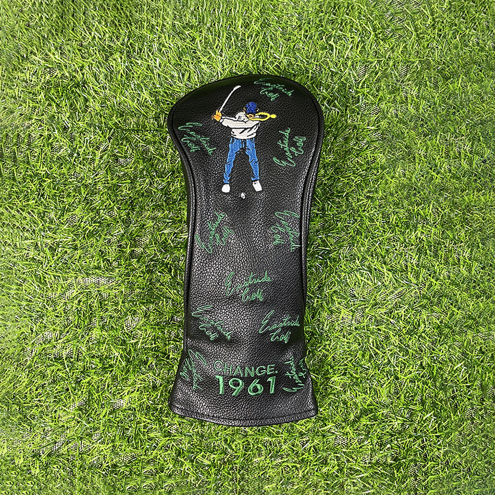 Golf Embroidery Funny Golf Head Covers Premium Funny Driver Headcover, 3 Wood Headcover (Fairway Wood Head Cover), Hybrid Headcover fits for All Brand