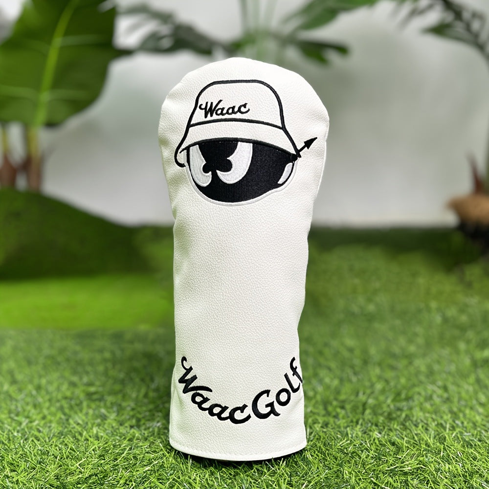 Golf Headcovers Golf Club Head Covers May The Course Be with You Style Elegant Embroidery Premium Leather Driver Fairway(FW) Wood Hybrid(UT) with Number Tags, Golf Mallet Putter Cover