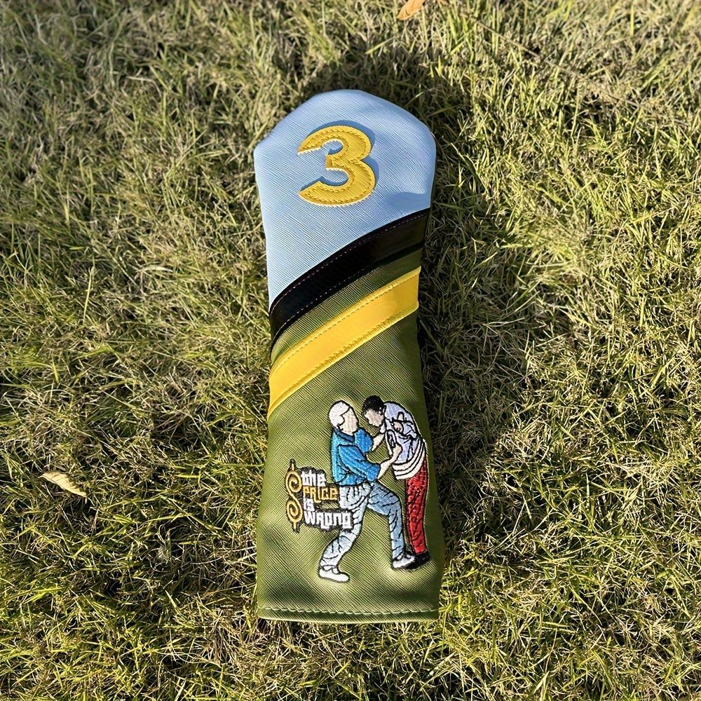 Barudan Golf Funny Golf Head Covers Premium Funny Driver Headcover, 3 Wood Headcover (Fairway Wood Head Cover), Hybrid Headcover fits for All Brand