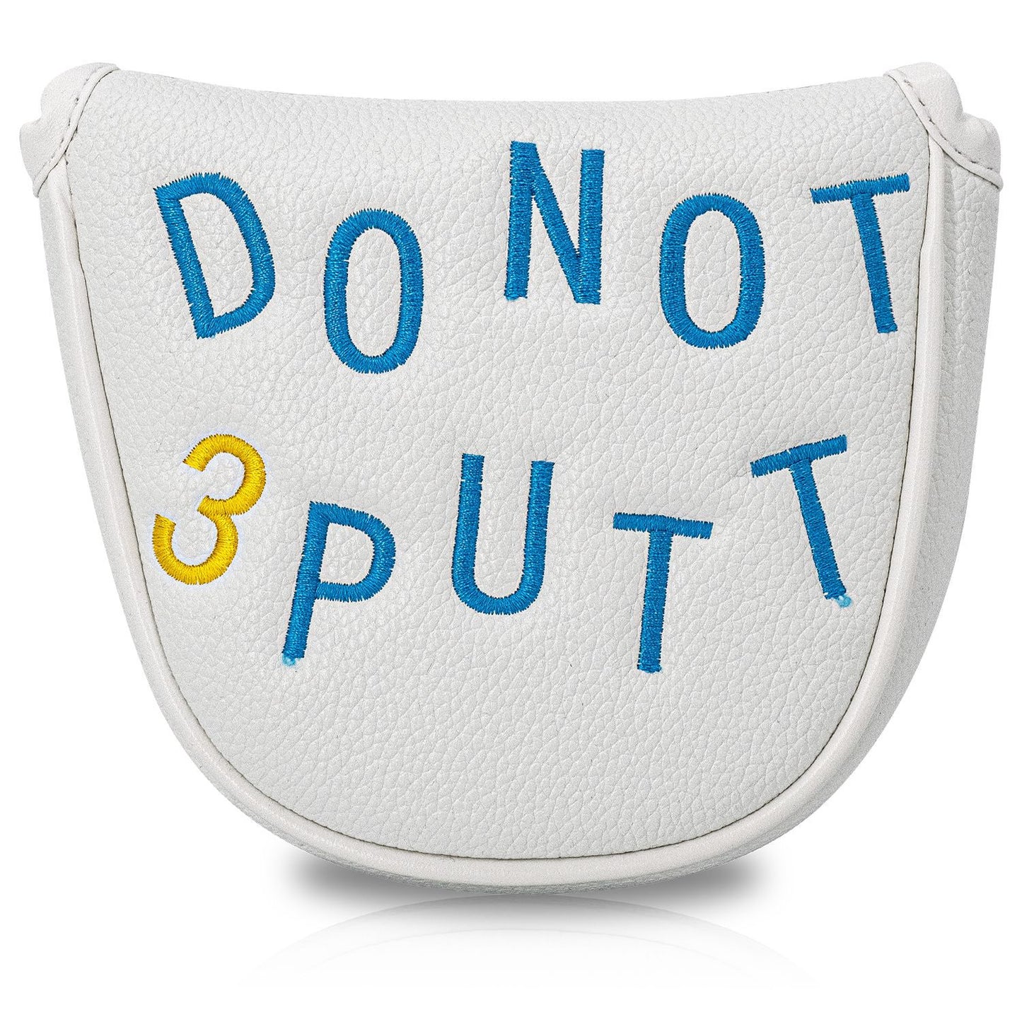Golf Headcovers Golf Club Head Covers May The Course Be with You Style Elegant Embroidery Premium Leather Driver Fairway(FW) Wood Hybrid(UT) with Number Tags, Golf Mallet Putter Cover