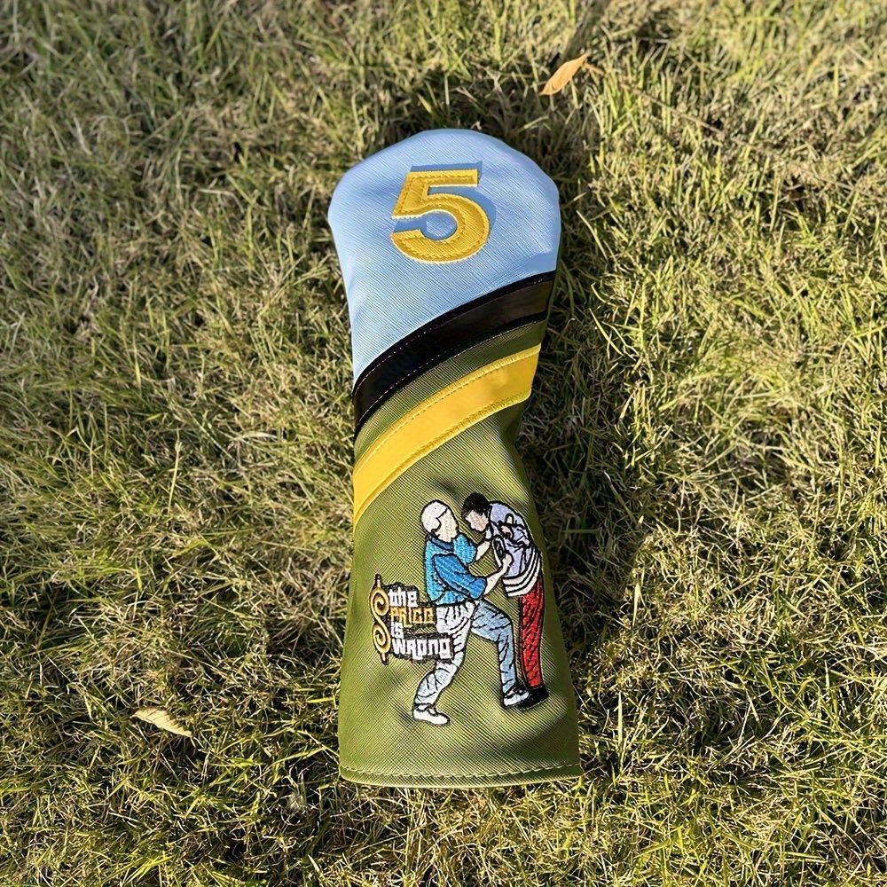 Barudan Golf Funny Golf Head Covers Premium Funny Driver Headcover, 3 Wood Headcover (Fairway Wood Head Cover), Hybrid Headcover fits for All Brand