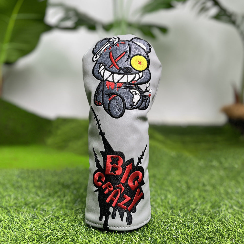 Crazy Bear Golf Head Covers 4-Piece PU Leather