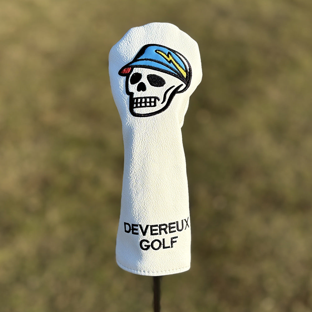 Black Golf Club Covers Skull Embroidery Driver Headcover Fairway 3 Wood Headcover Hybrid Headcover for Your Selection fits for All Brands