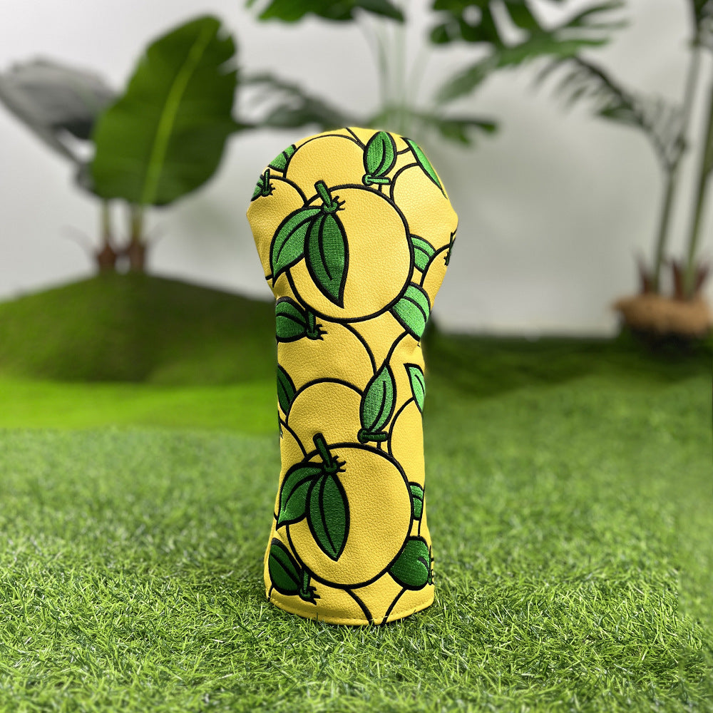 Golf Club Covers Orange Golf Head Cover Driver Covers Fairway Wood Headcover Hybrid Cover Leather Golf Headcover for Scotty Cameron Taylormade Titleist Odyssey