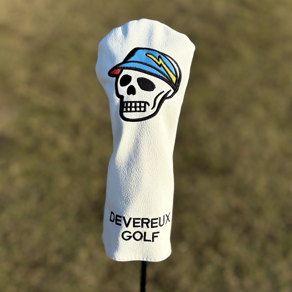 Black Golf Club Covers Skull Embroidery Driver Headcover Fairway 3 Wood Headcover Hybrid Headcover for Your Selection fits for All Brands