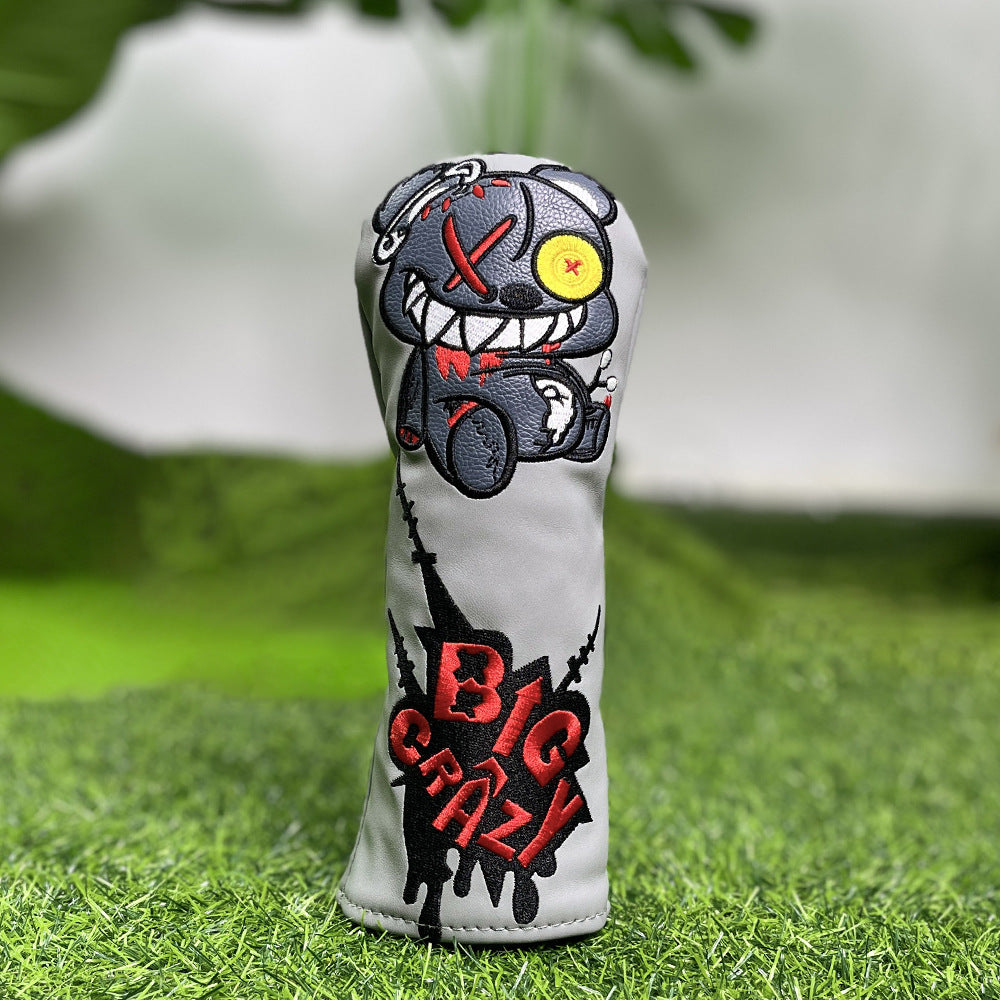Crazy Bear Golf Head Covers 4-Piece PU Leather