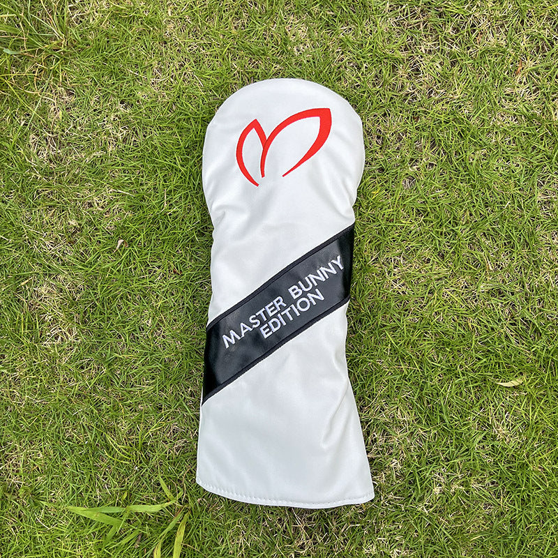 PU Leather Driver & Fairway Wood Headcover - White with Black, Premium Golf Accessory