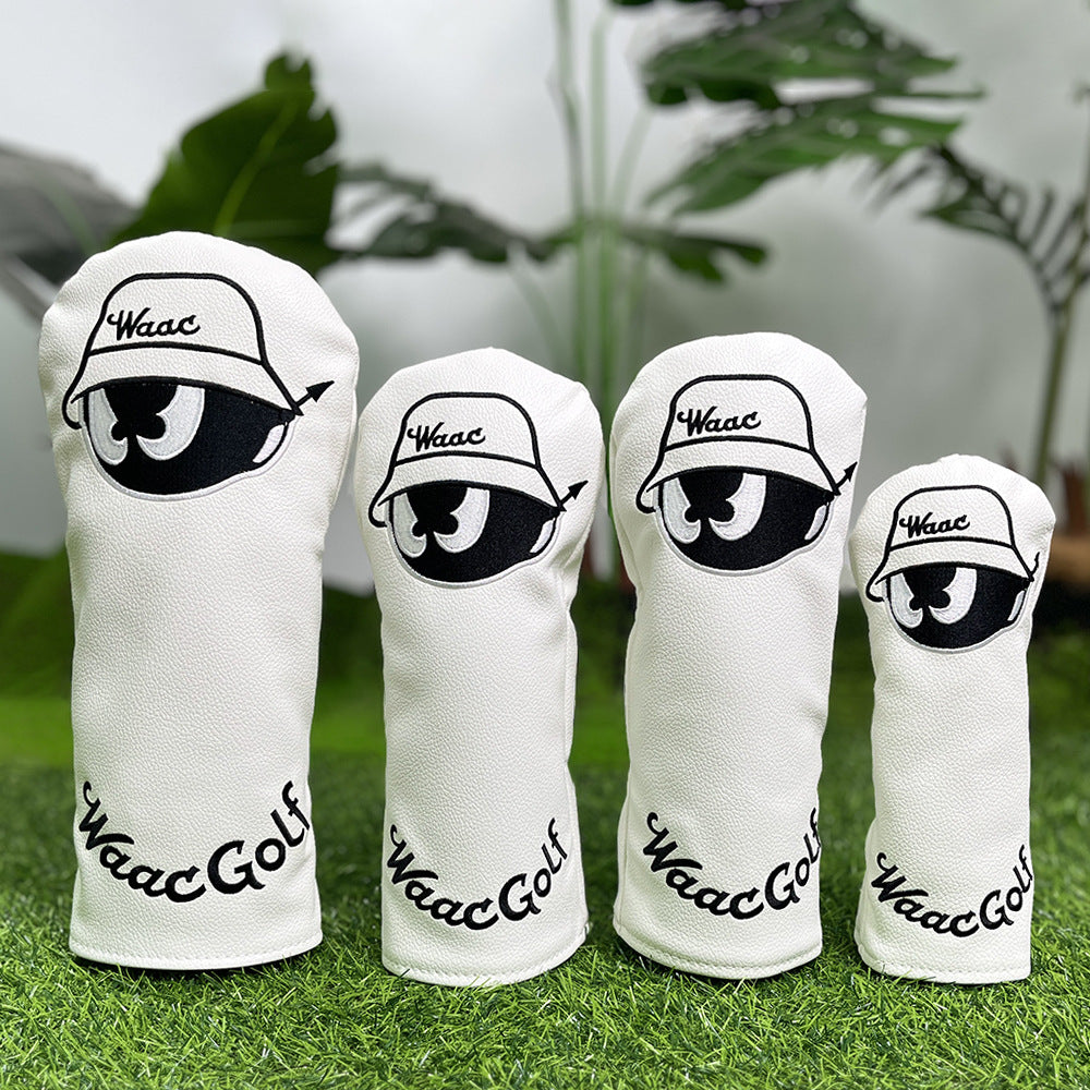 Golf Headcovers Golf Club Head Covers May The Course Be with You Style Elegant Embroidery Premium Leather Driver Fairway(FW) Wood Hybrid(UT) with Number Tags, Golf Mallet Putter Cover