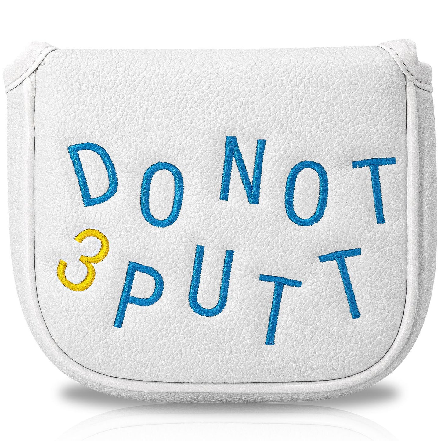Golf Headcovers Golf Club Head Covers May The Course Be with You Style Elegant Embroidery Premium Leather Driver Fairway(FW) Wood Hybrid(UT) with Number Tags, Golf Mallet Putter Cover