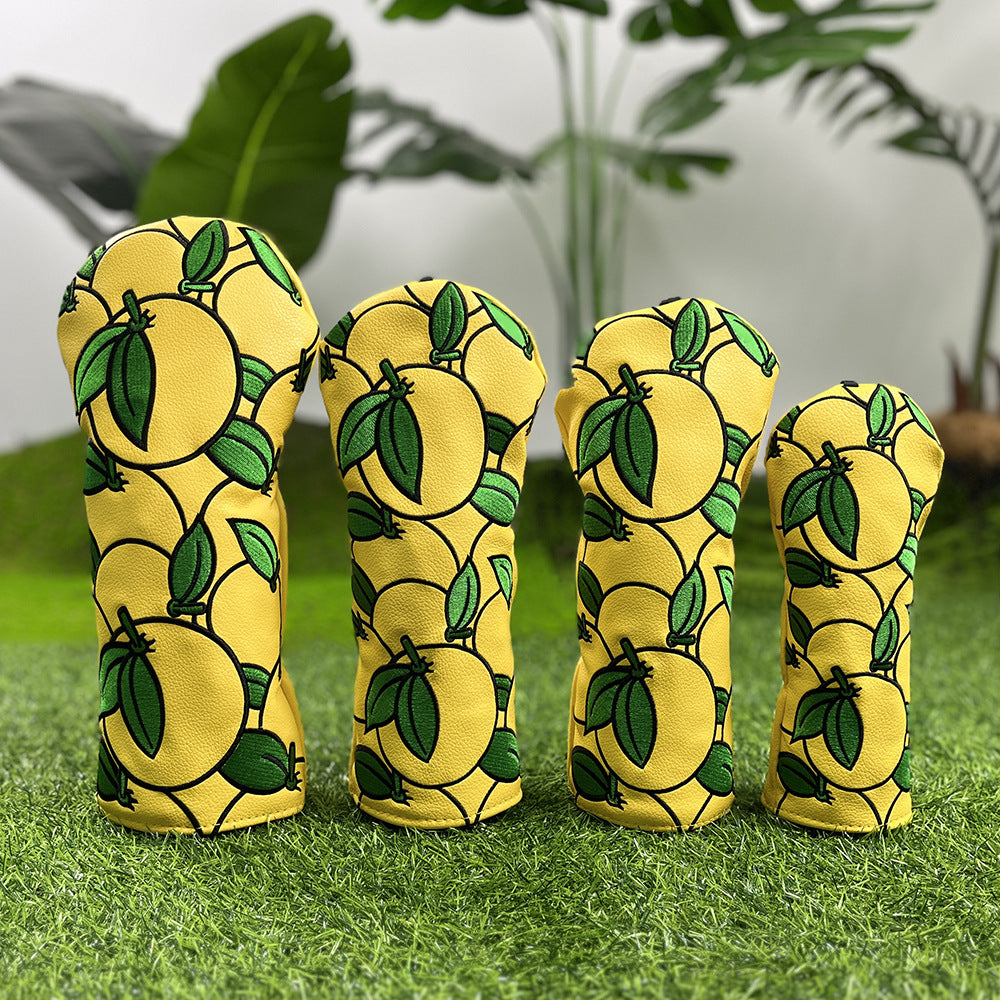 Golf Club Covers Orange Golf Head Cover Driver Covers Fairway Wood Headcover Hybrid Cover Leather Golf Headcover for Scotty Cameron Taylormade Titleist Odyssey