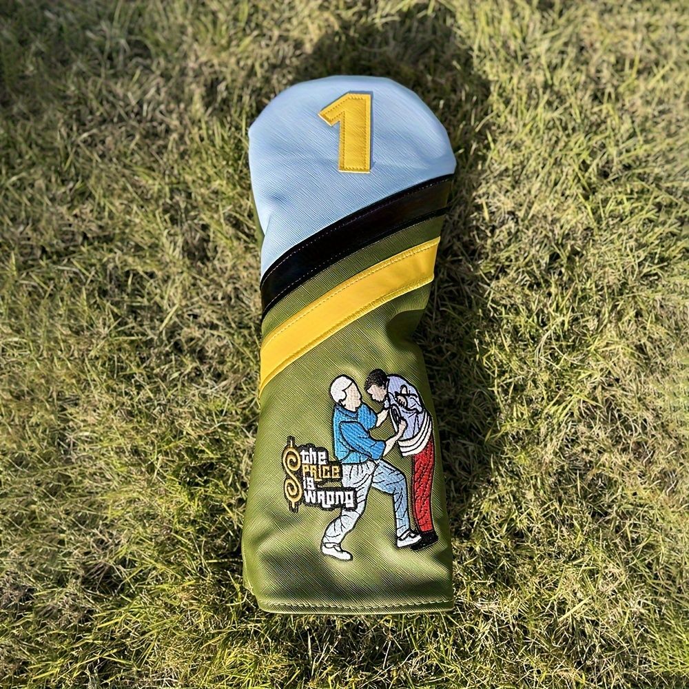 Barudan Golf Funny Golf Head Covers Premium Funny Driver Headcover, 3 Wood Headcover (Fairway Wood Head Cover), Hybrid Headcover fits for All Brand
