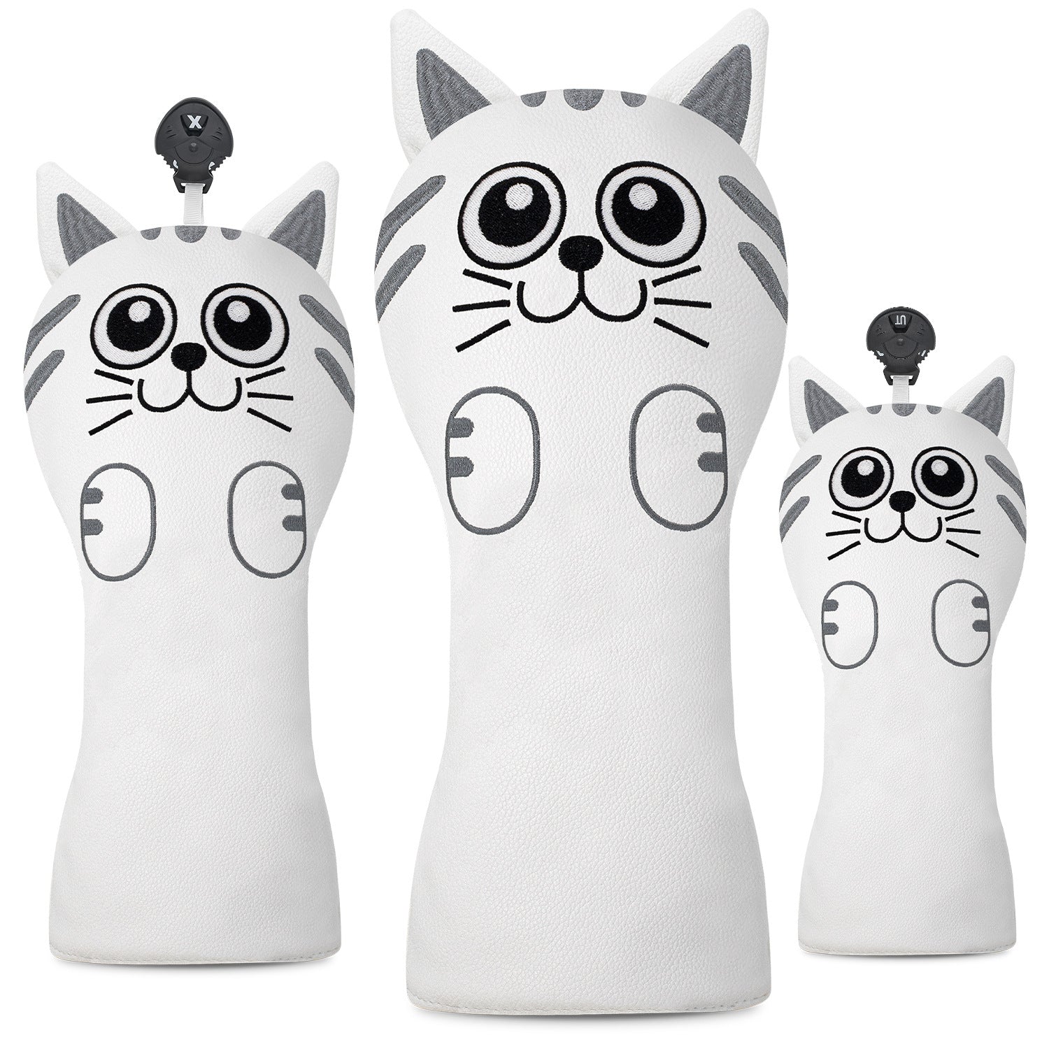 Cute Cartoon Cat Golf Club Head Covers  for Men Women