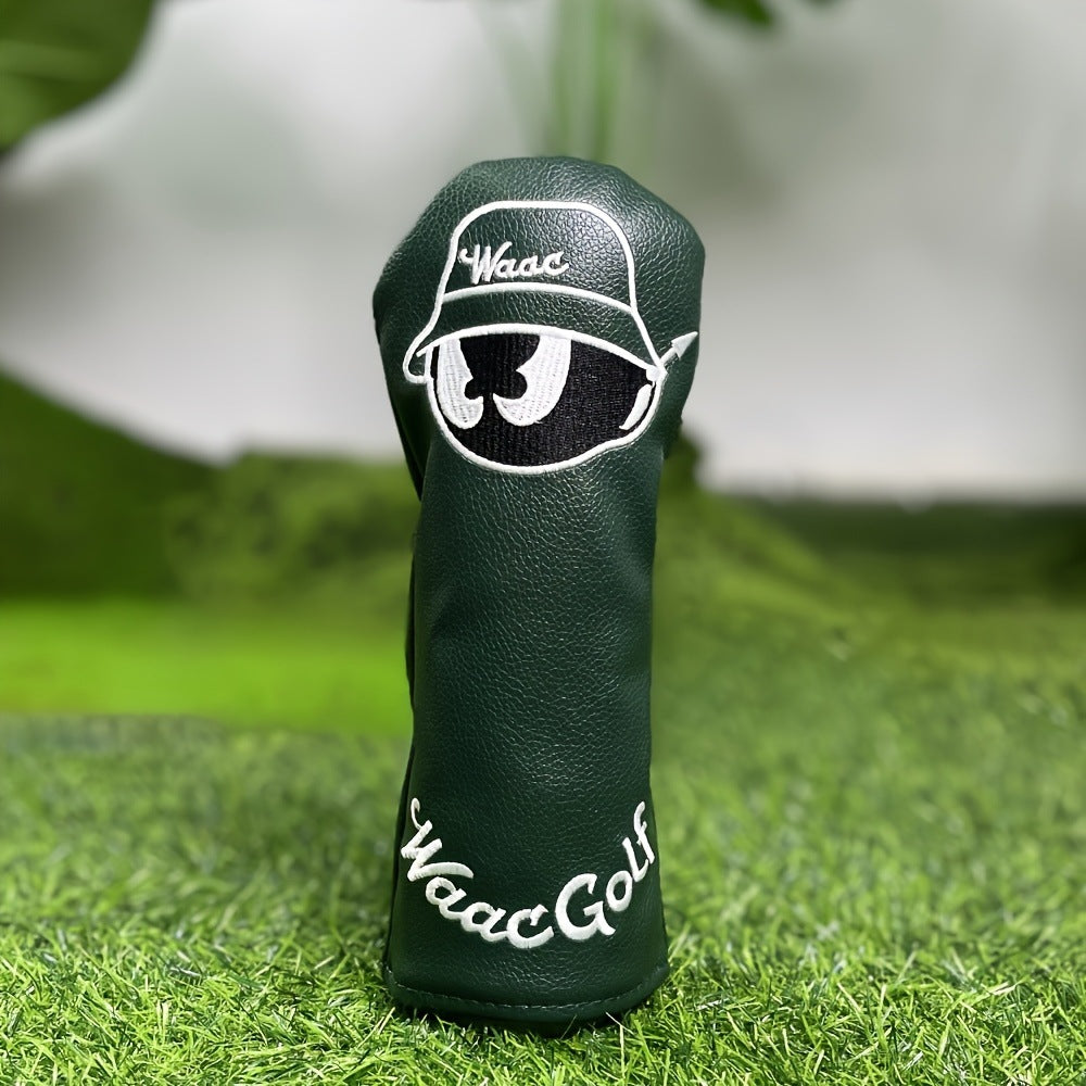 Golf Headcovers Golf Club Head Covers May The Course Be with You Style Elegant Embroidery Premium Leather Driver Fairway(FW) Wood Hybrid(UT) with Number Tags, Golf Mallet Putter Cover