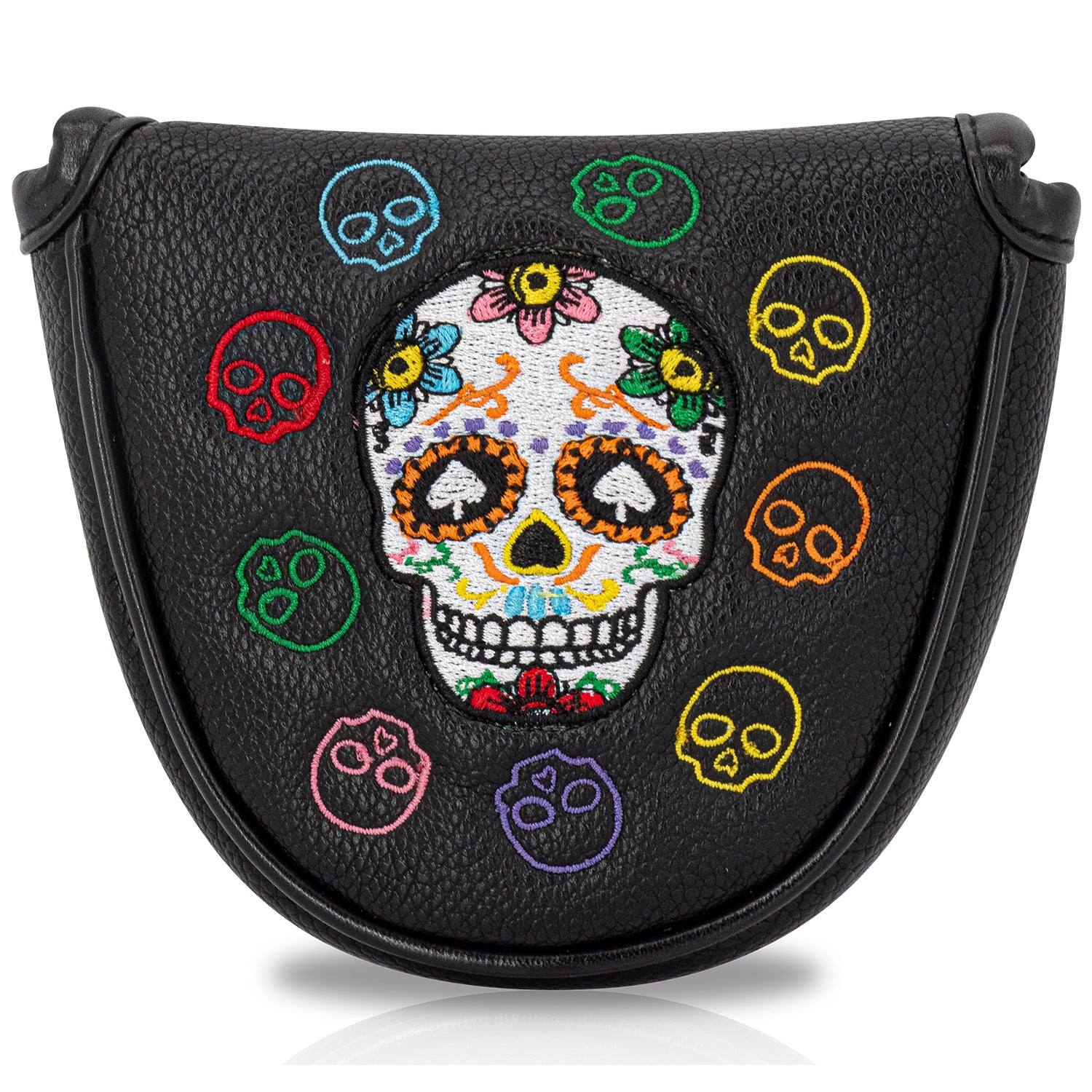 Personalized Day of the Dead Style skull putter cover