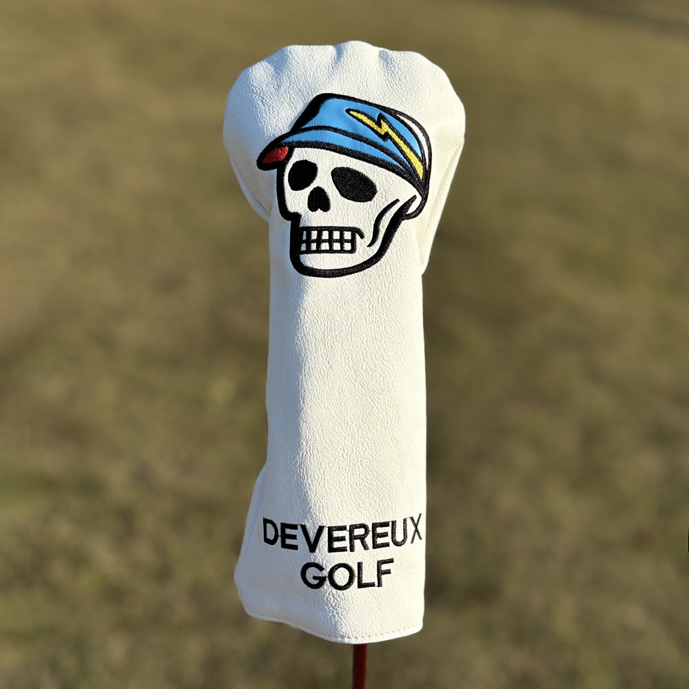 Black Golf Club Covers Skull Embroidery Driver Headcover Fairway 3 Wood Headcover Hybrid Headcover for Your Selection fits for All Brands