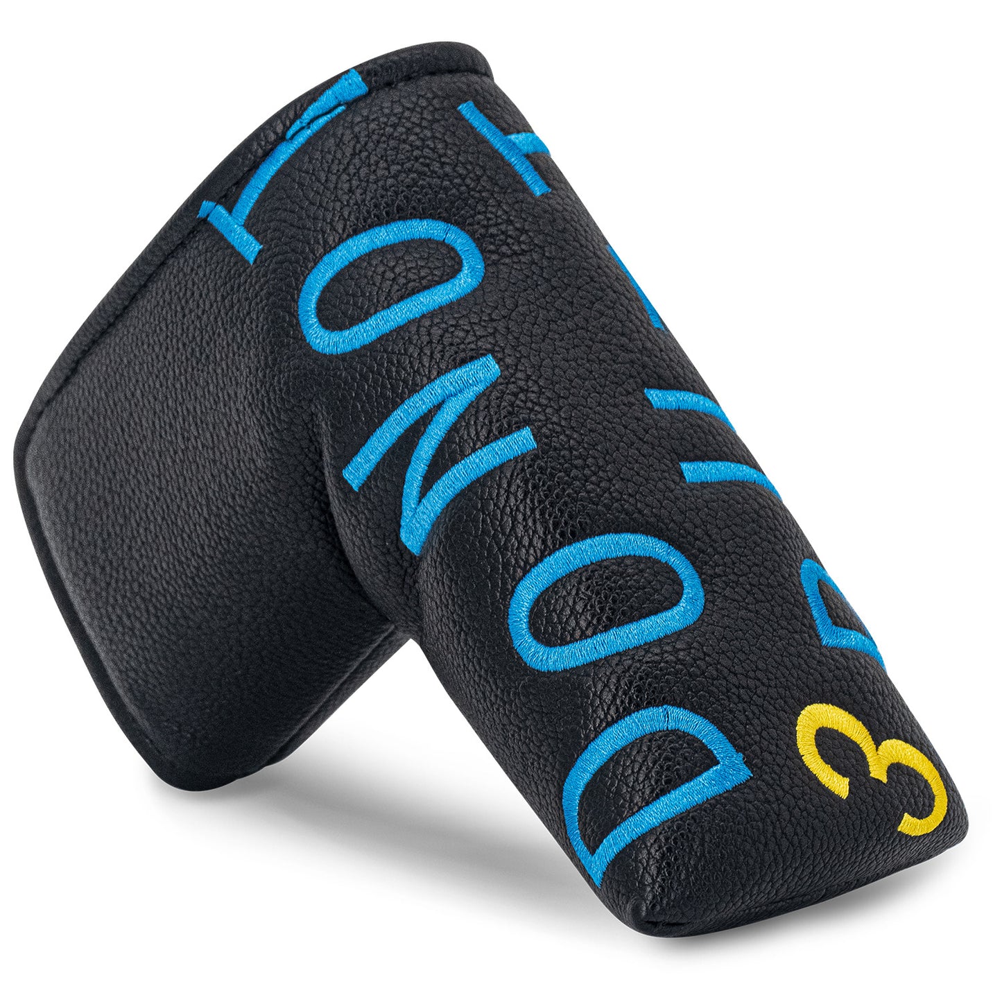 Golf Headcovers Golf Club Head Covers May The Course Be with You Style Elegant Embroidery Premium Leather Driver Fairway(FW) Wood Hybrid(UT) with Number Tags, Golf Mallet Putter Cover