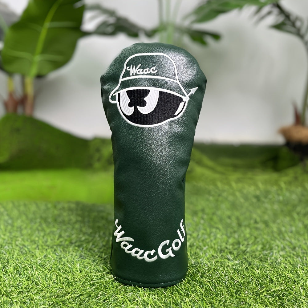 Golf Headcovers Golf Club Head Covers May The Course Be with You Style Elegant Embroidery Premium Leather Driver Fairway(FW) Wood Hybrid(UT) with Number Tags, Golf Mallet Putter Cover