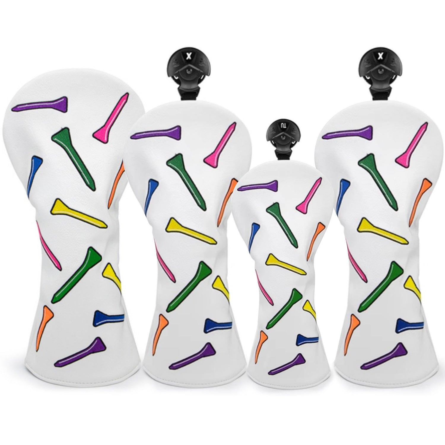 Colorful Golf Tees Custom Embroidered Golf Head Covers