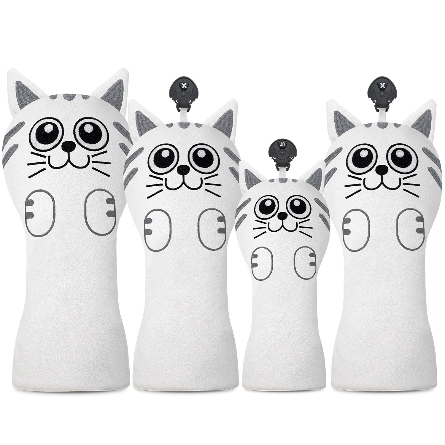 Cute Cartoon Cat Golf Club Head Covers  for Men Women