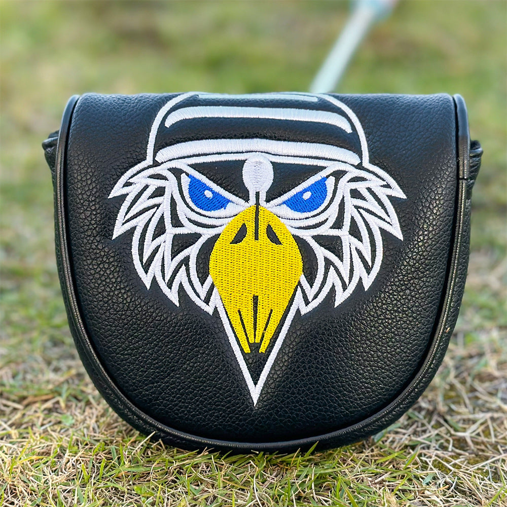 Embroidered eagle head custom putter covers
