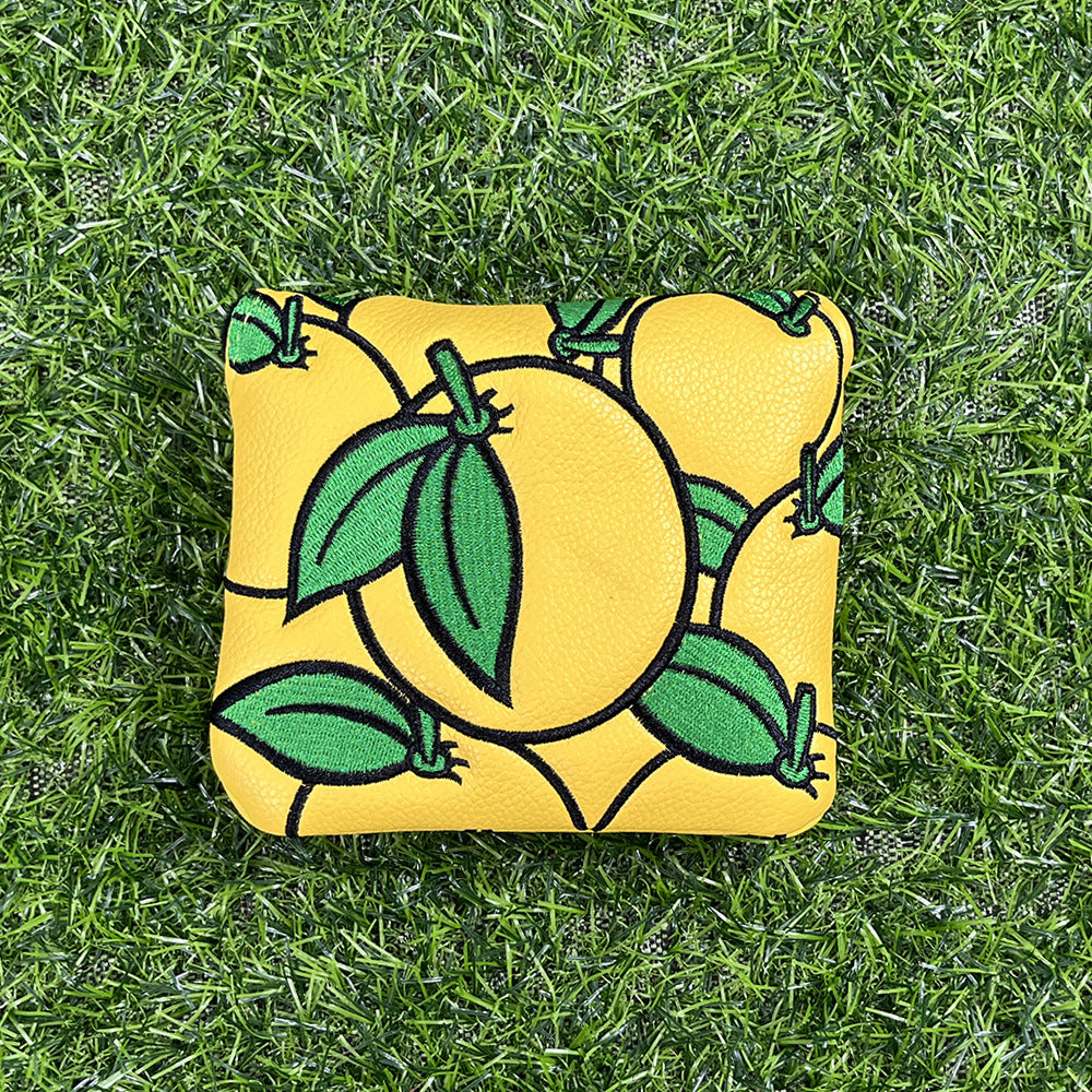 Golf Club Covers Orange Golf Head Cover Driver Covers Fairway Wood Headcover Hybrid Cover Leather Golf Headcover for Scotty Cameron Taylormade Titleist Odyssey