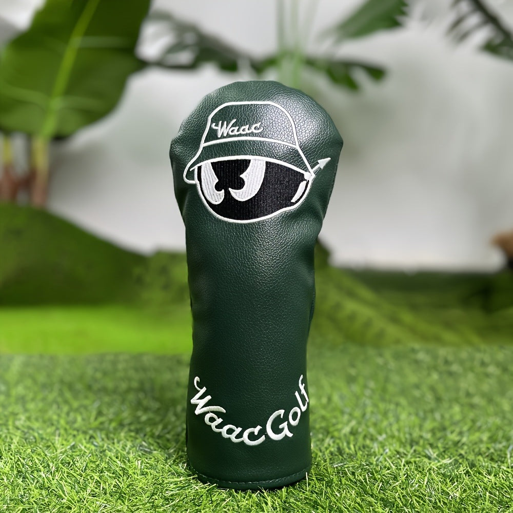 Golf Headcovers Golf Club Head Covers May The Course Be with You Style Elegant Embroidery Premium Leather Driver Fairway(FW) Wood Hybrid(UT) with Number Tags, Golf Mallet Putter Cover