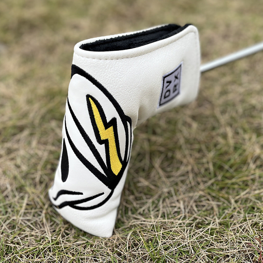 Black Golf Club Covers Skull Embroidery Driver Headcover Fairway 3 Wood Headcover Hybrid Headcover for Your Selection fits for All Brands