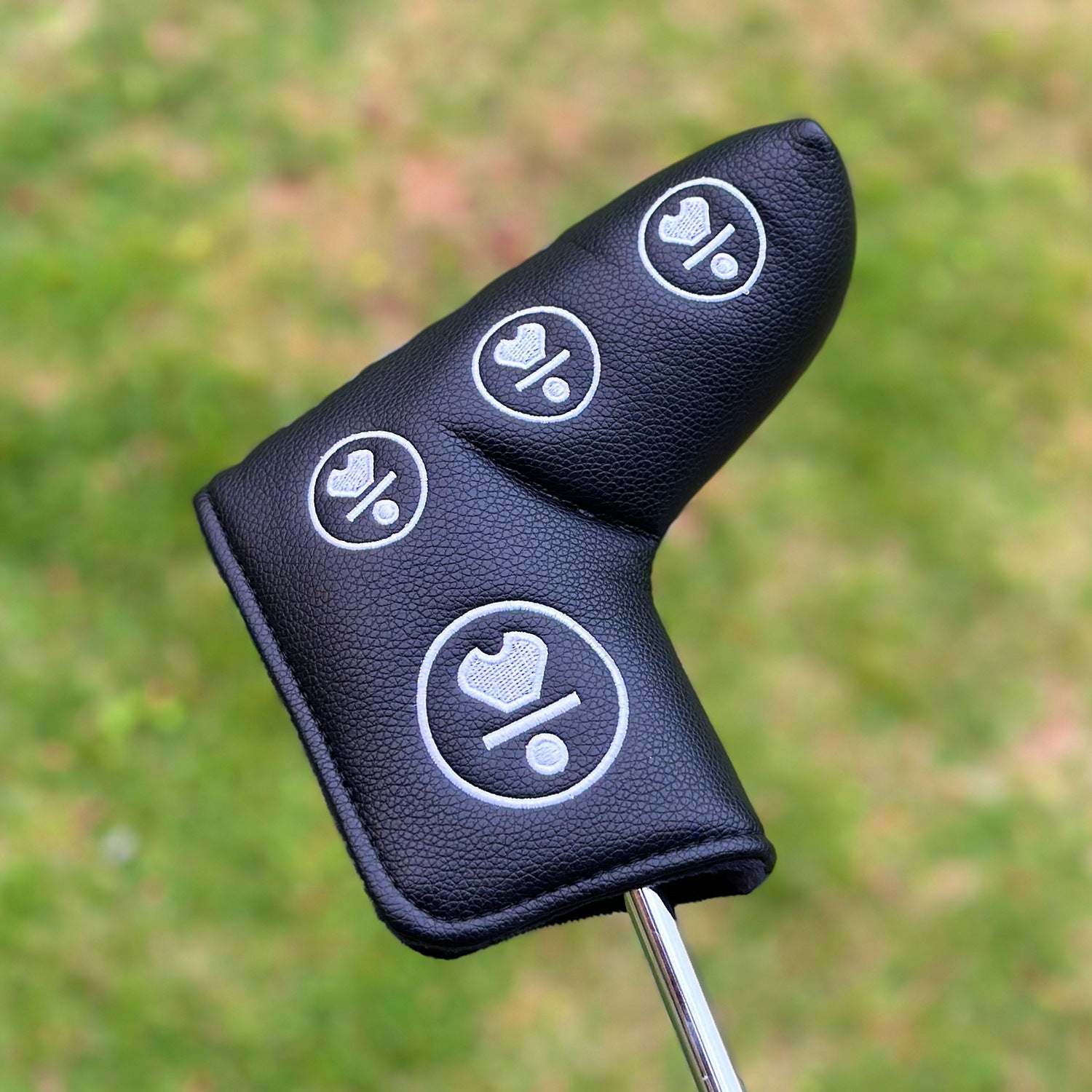 Unique symbol-themed custom golf putter covers