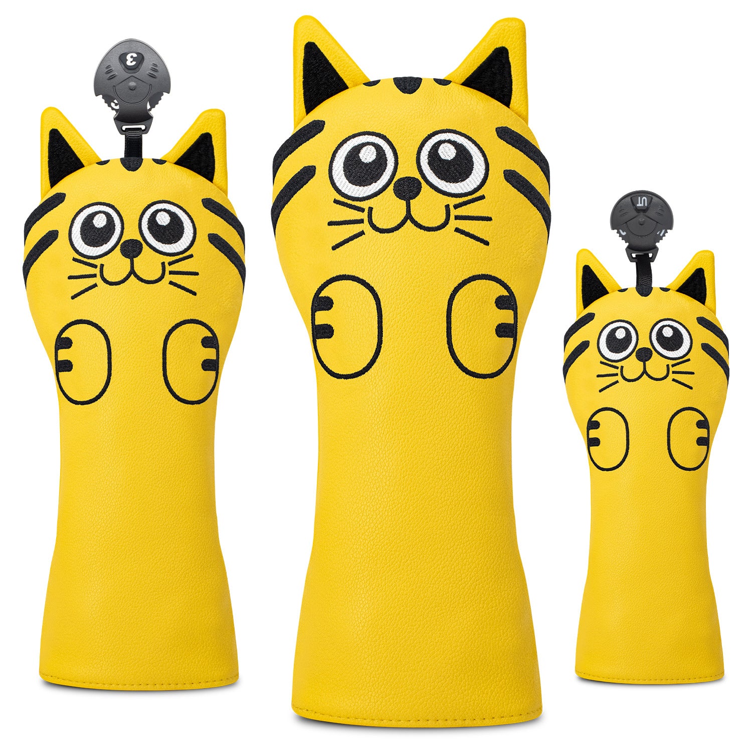Cute Cartoon Cat Golf Club Head Covers  for Men Women