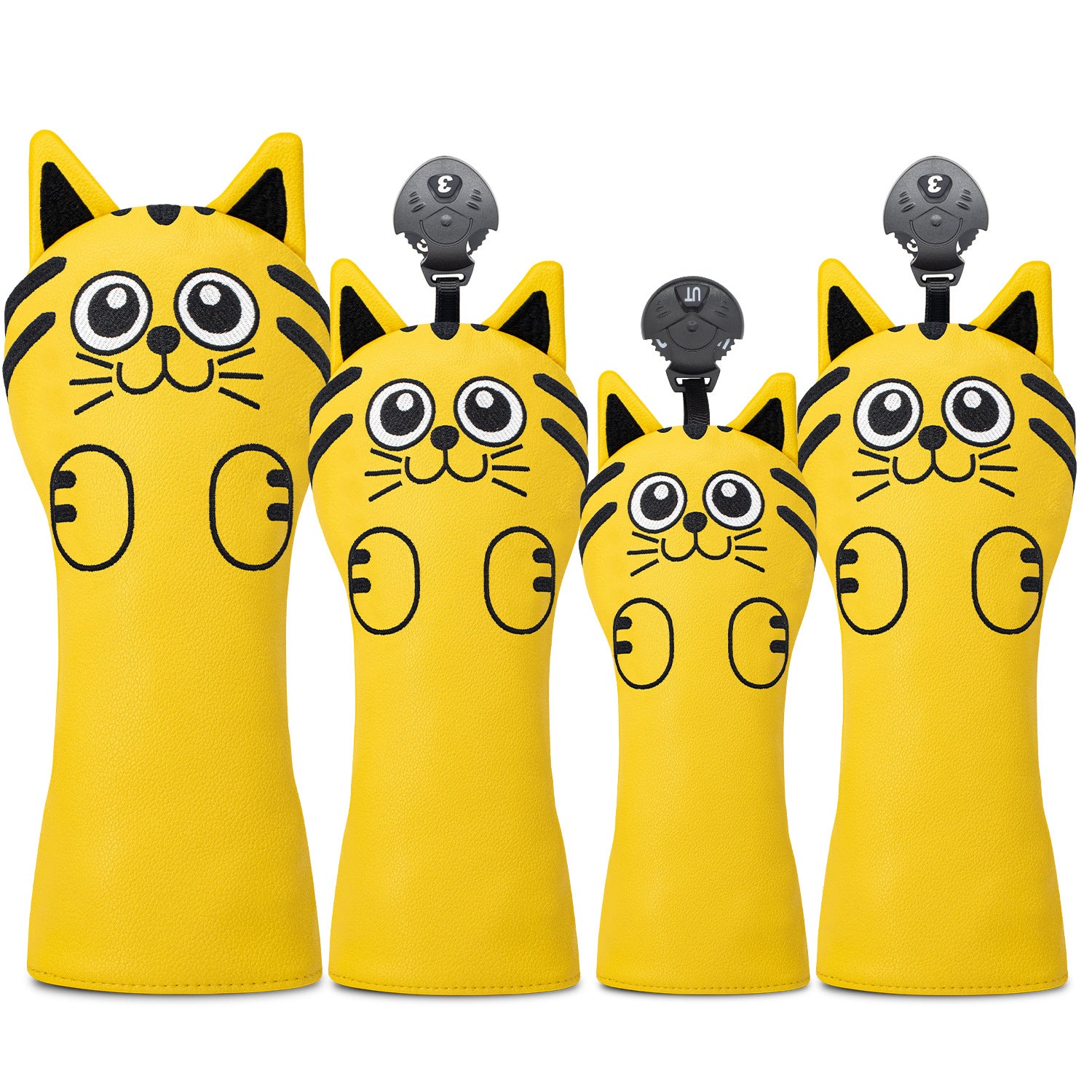 Cute Cartoon Cat Golf Club Head Covers  for Men Women