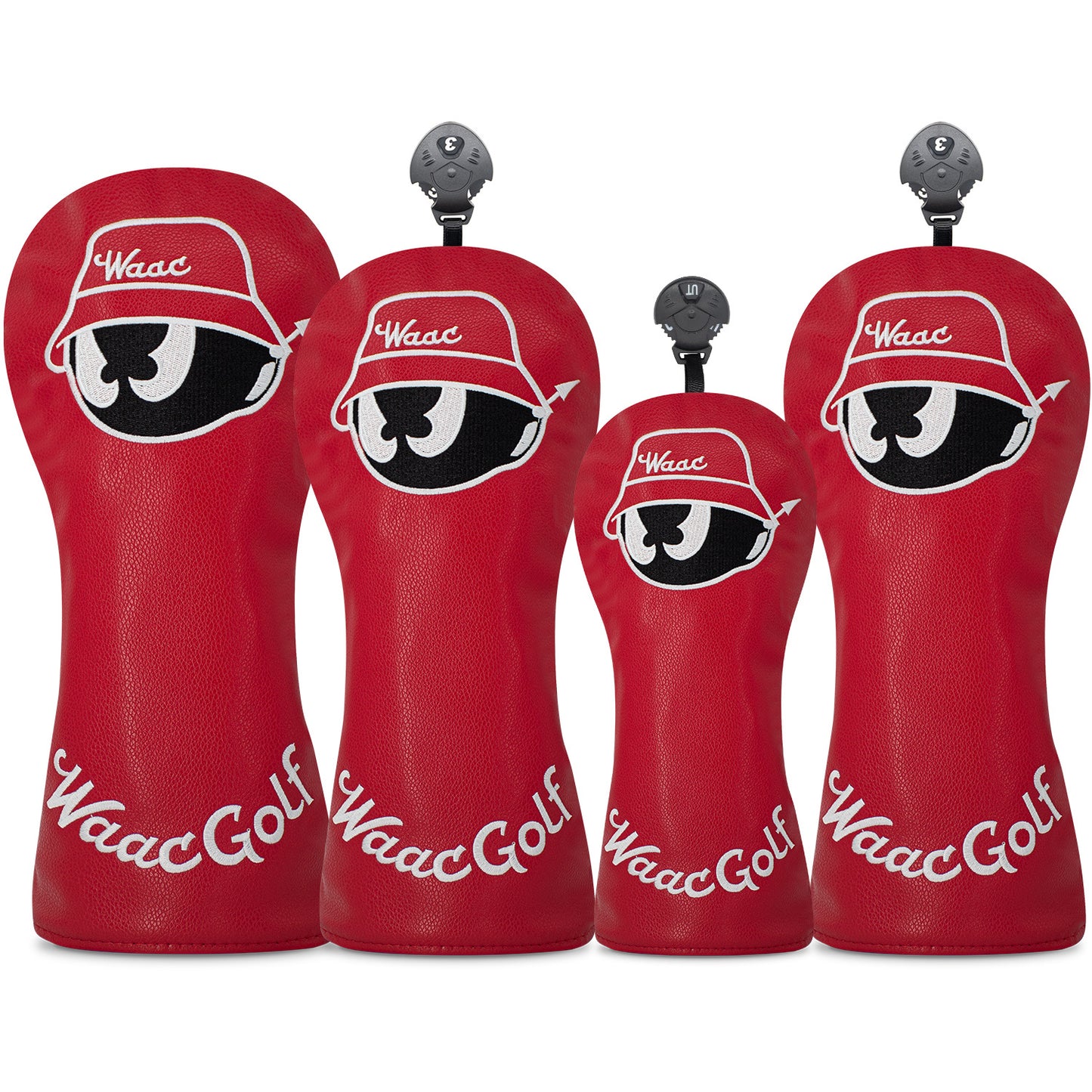 Golf Headcovers Golf Club Head Covers May The Course Be with You Style Elegant Embroidery Premium Leather Driver Fairway(FW) Wood Hybrid(UT) with Number Tags, Golf Mallet Putter Cover