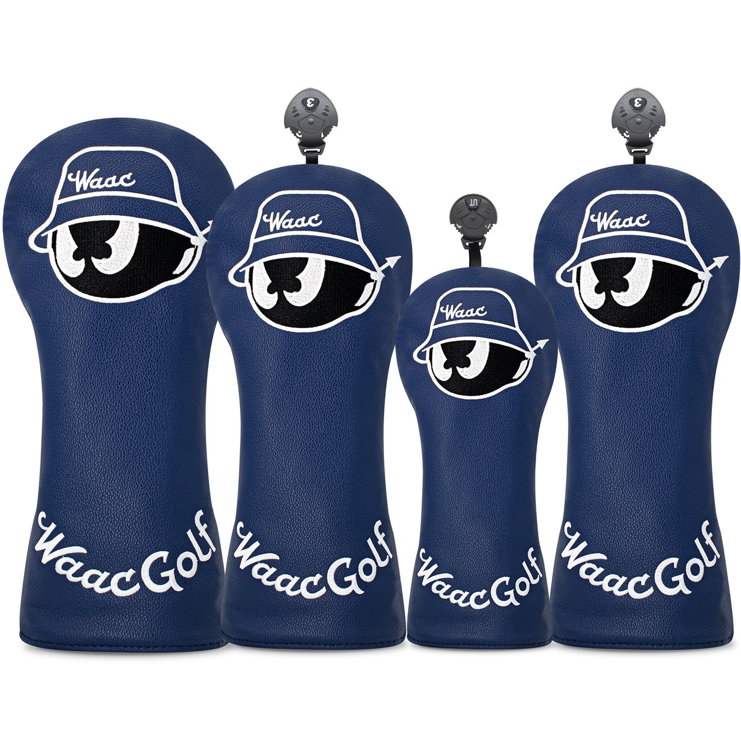 Golf Headcovers Golf Club Head Covers May The Course Be with You Style Elegant Embroidery Premium Leather Driver Fairway(FW) Wood Hybrid(UT) with Number Tags, Golf Mallet Putter Cover